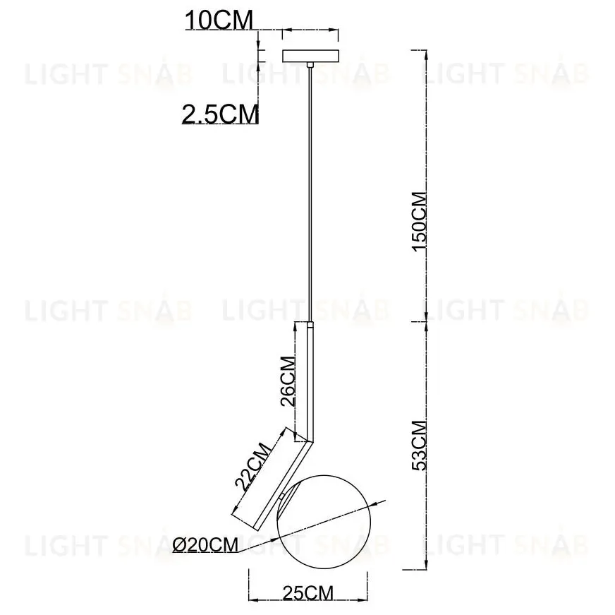 Подвесной светильник Arte Lamp Bolla-Unica A1923SP-1CC A1923SP-1CC