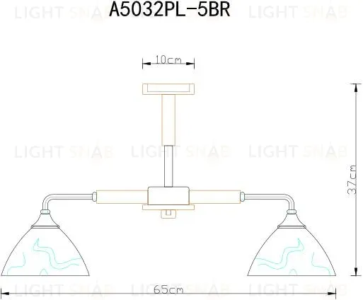 Люстра на штанге Arte Lamp Matthew A5032PL-5BR A5032PL-5BR