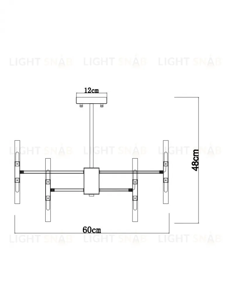 Люстра на штанге Arte Lamp Ramona A7410PL-24CC A7410PL-24CC