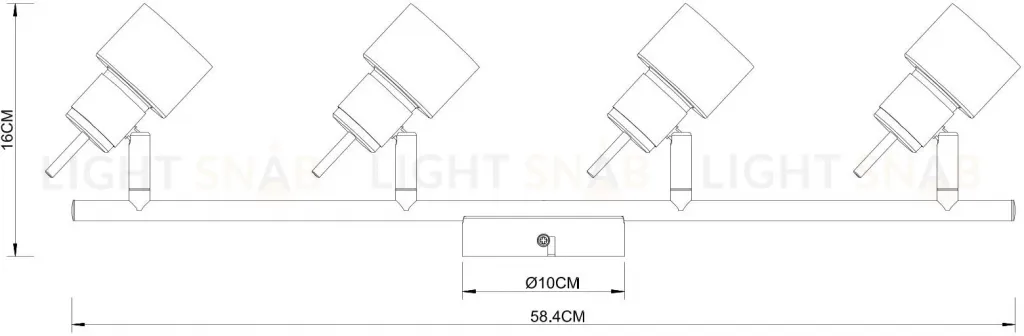 Спот Arte Lamp Almach A1906PL-4BK A1906PL-4BK