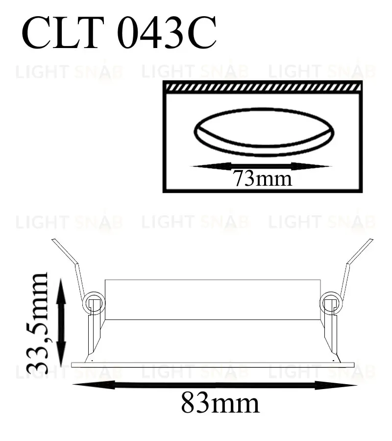 Встраиваемый светильник Crystal Lux CLT 043C BL CLT 043C BL