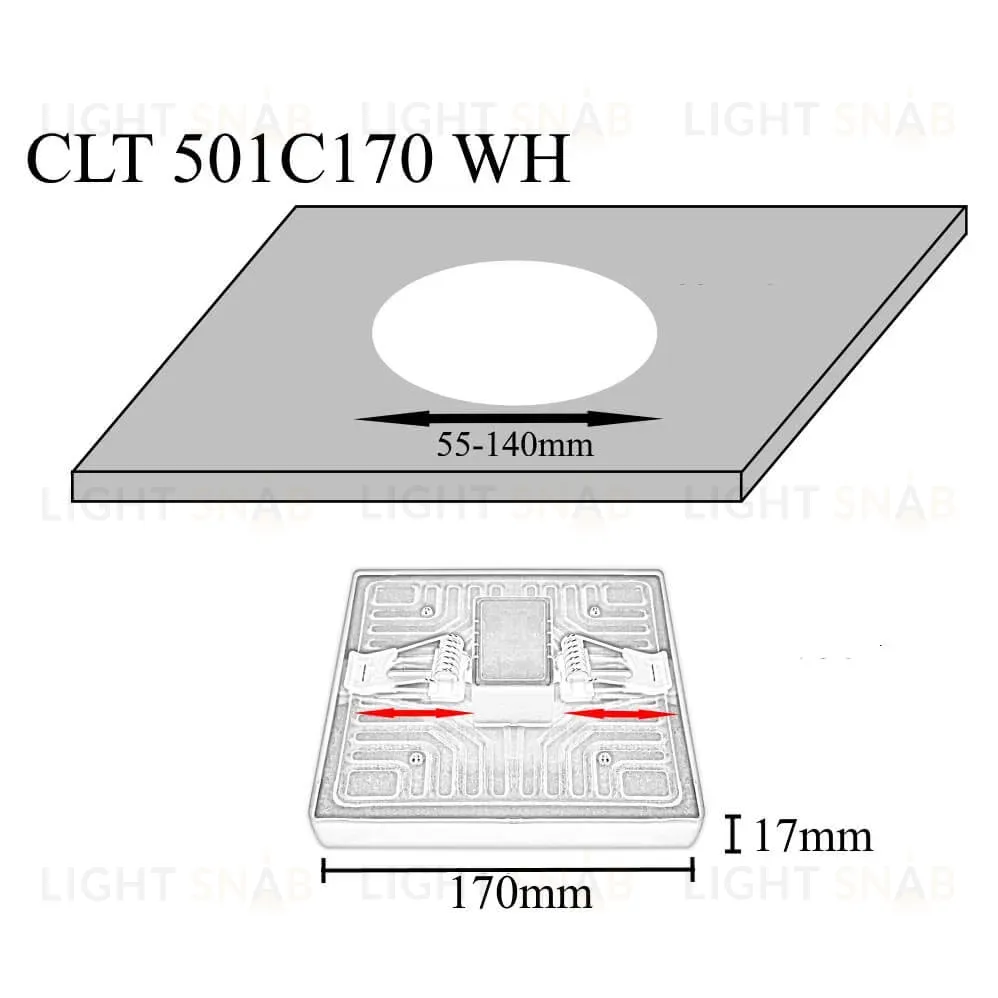 Встраиваемый светодиодный светильник Crystal Lux CLT 501C170 WH CLT 501C170 WH