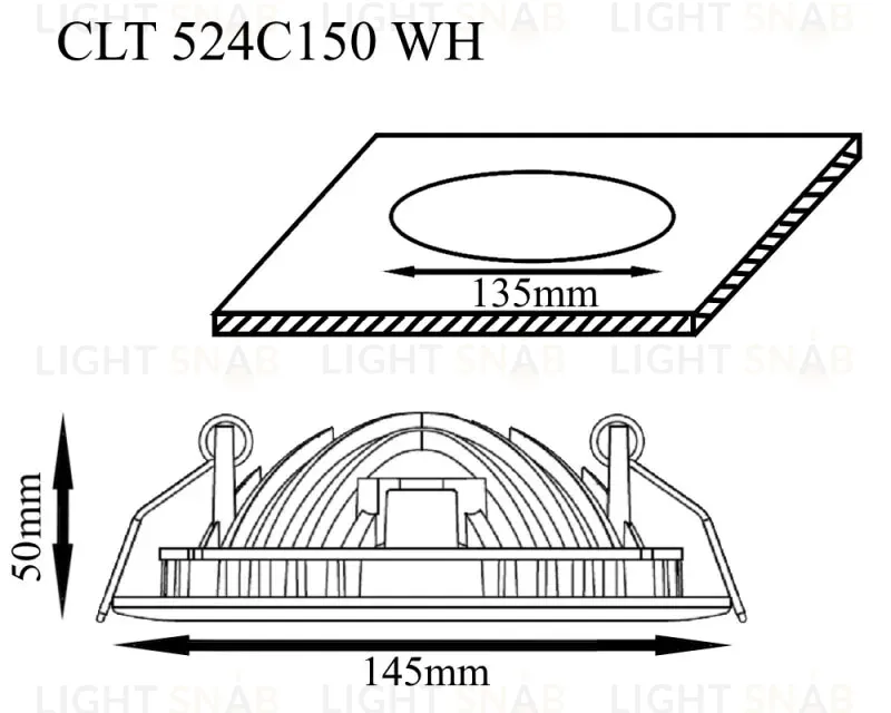 Встраиваемый светодиодный светильник Crystal Lux CLT 524C150 WH CLT 524C150 WH