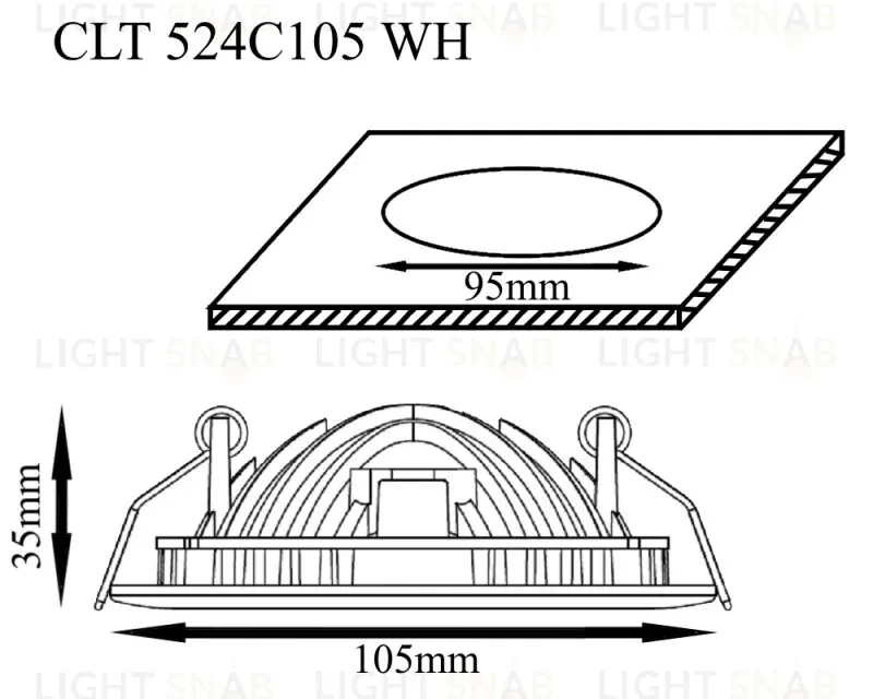 Встраиваемый светодиодный светильник Crystal Lux CLT 524C105 WH CLT 524C105 WH