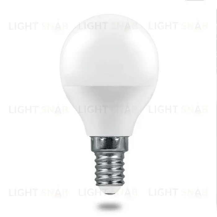 Лампа светодиодная Feron E14 6W 2700K шар матовый LB-1406 38065 38065