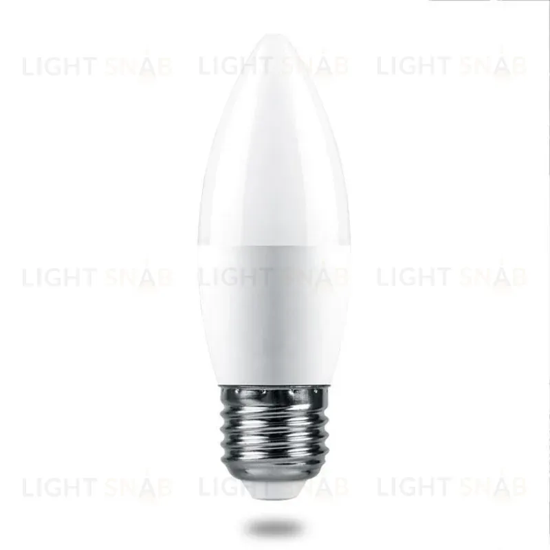 Лампа светодиодная Feron E27 7,5W 4000K свеча матовая LB-1307 38057 38057