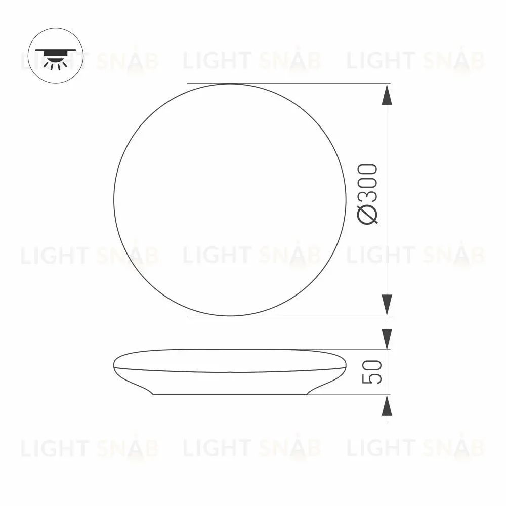 Потолочный светодиодный светильник Arlight CL-Frisbee-Motion-R300-18W Warm3000 030162 030162