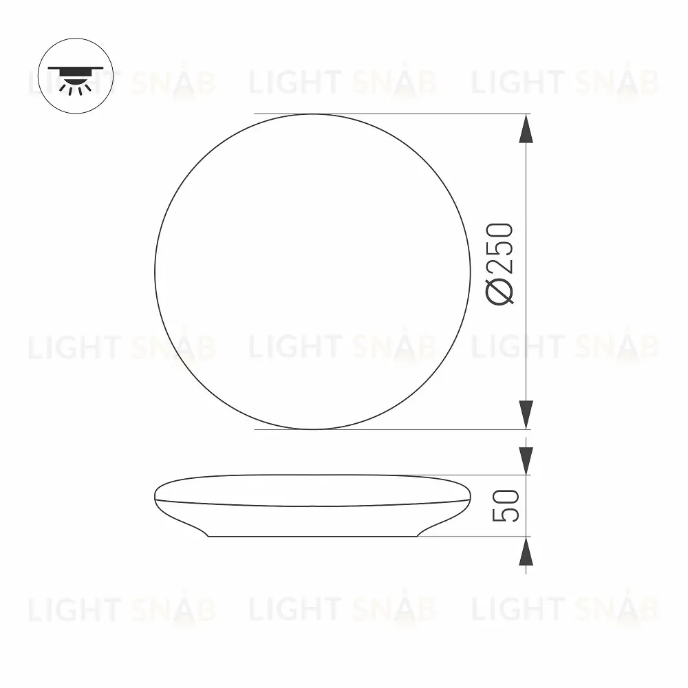 Потолочный светодиодный светильник Arlight CL-Frisbee-Dim-R250-12W Day4000-Mix 030110 030110