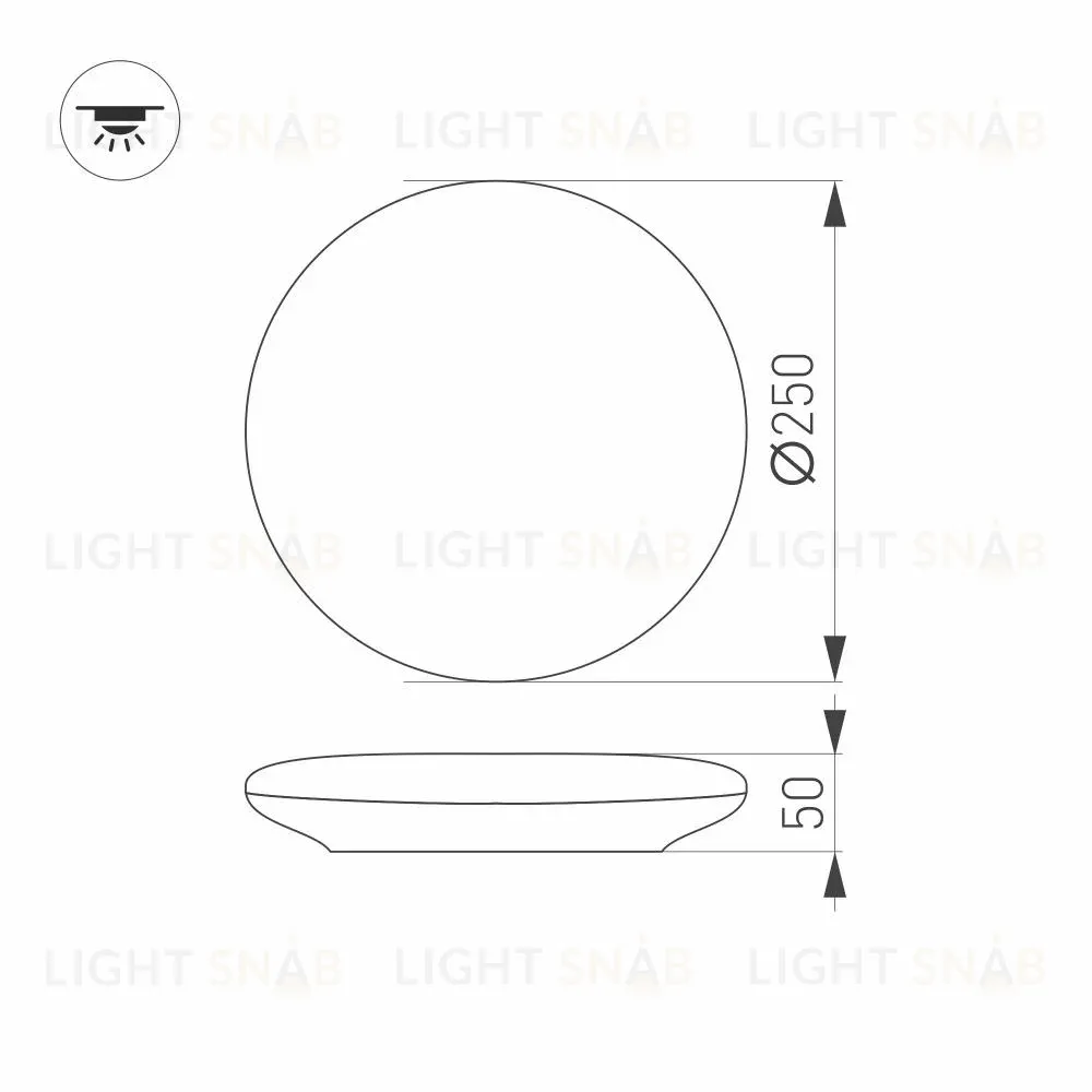 Потолочный светодиодный светильник Arlight CL-Frisbee-Motion-R250-12W Warm3000 030161 030161