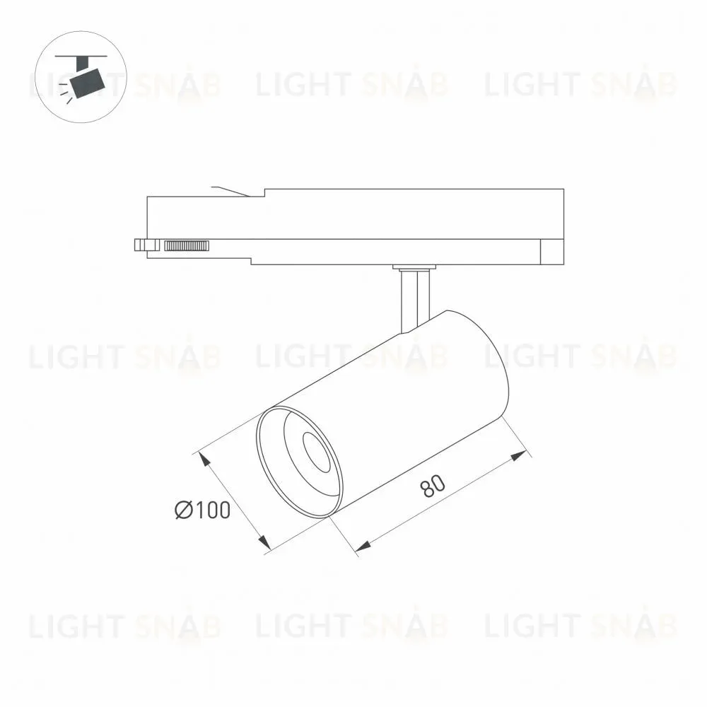 Трековый светодиодный светильник Arlight LGD-Nika-4TR-R100-20W Warm3000 031163 031163