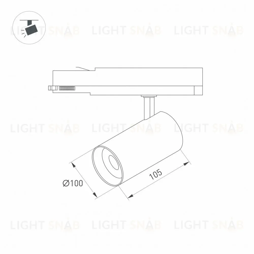 Трековый светодиодный светильник Arlight LGD-Nika-4TR-R100-30W Day4000 031172 031172