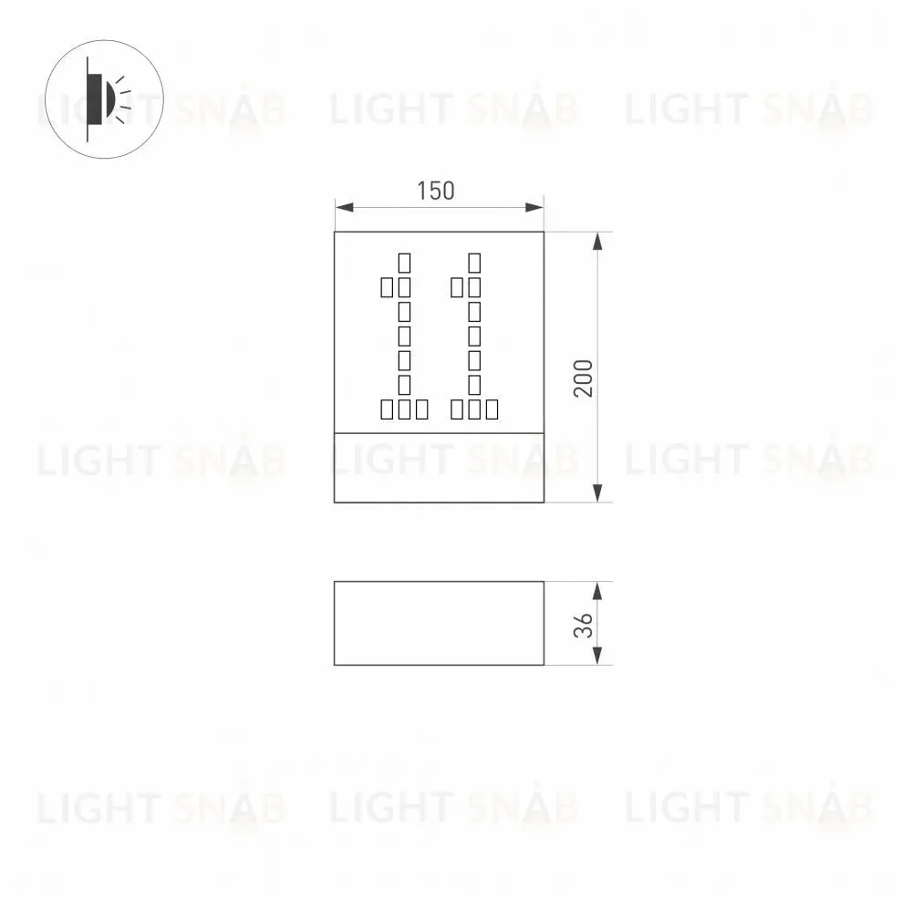 Уличный настенный светодиодный светильник Arlight LGD-Sign-Wall-S150x200-3W Warm3000 031060 031060