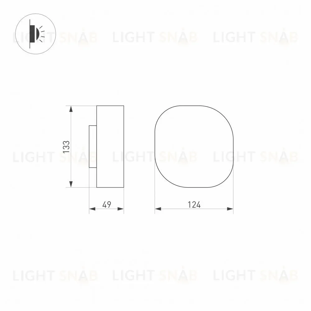Уличный настенный светодиодный светильник Arlight LGD-Swamp-Wall-7W Warm3000 030001 030001