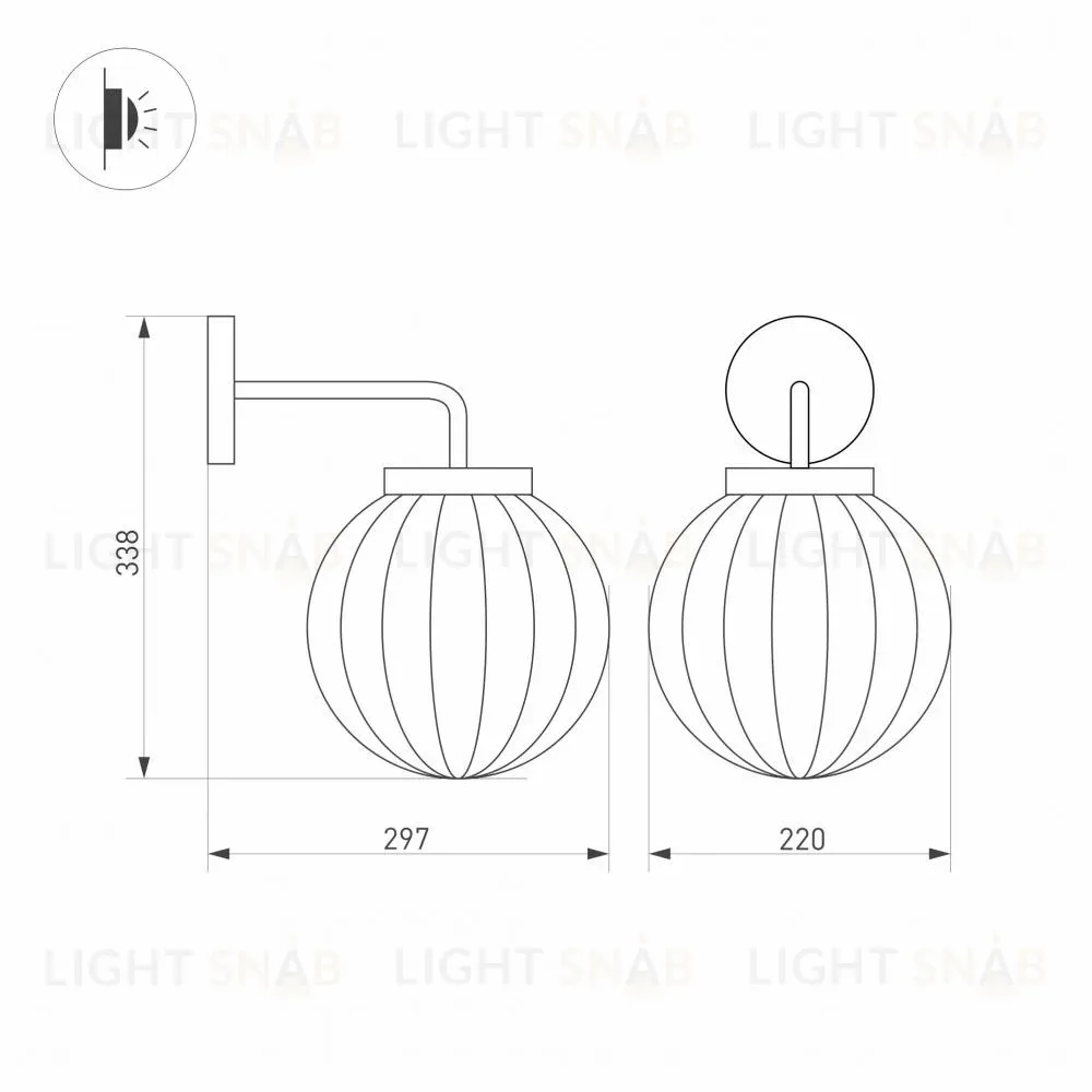 Уличный настенный светодиодный светильник Arlight LGD-Pearl-Wall-7W Warm3000 029973 029973