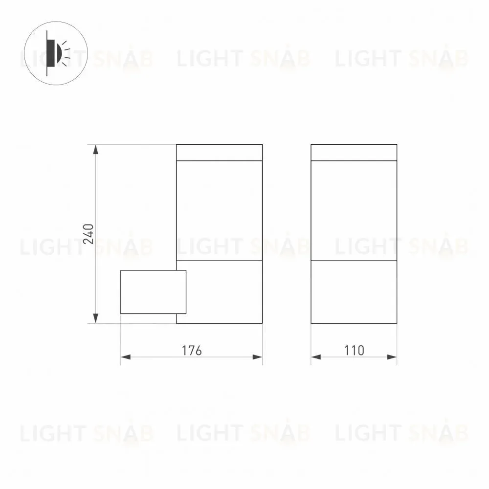 Уличный настенный светодиодный светильник Arlight LGD-Stem-Wall-10W Warm3000 029985 029985