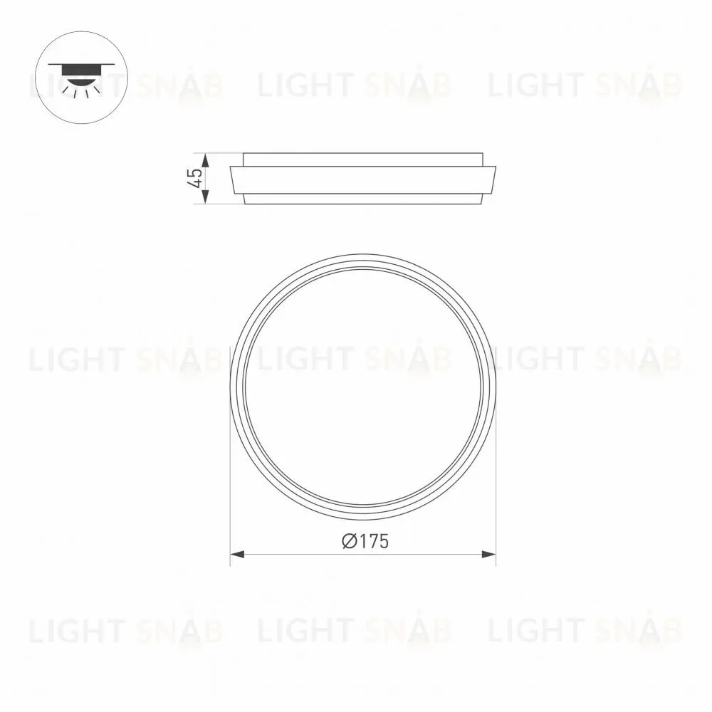 Уличный светодиодный светильник Arlight LGD-Giro-R175-10W Warm3000 029948 029948
