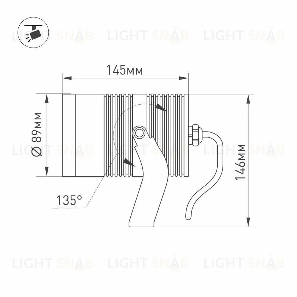 Уличный светодиодный светильник Arlight ALT-Ray-R89-25W Day4000 029699 029699