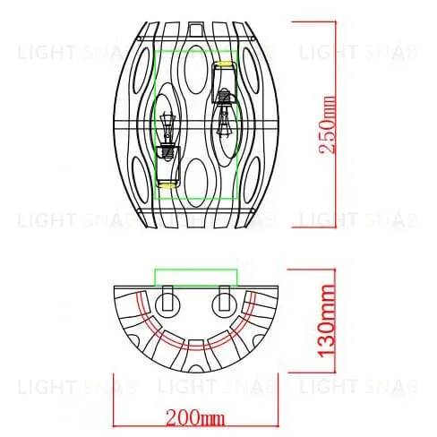 Настенный светильник Rivoli Meike 4080-402 Б0047925 Б0047925
