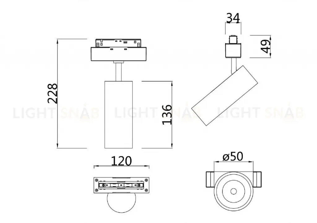 Трековый светильник Maytoni Focus LED TR019-2-10W4K-W TR019-2-10W4K-W