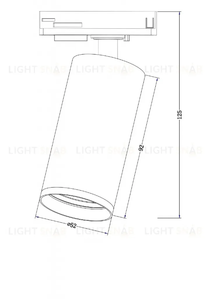 Трековый светильник Maytoni Focus S TR020-1-GU10-B TR020-1-GU10-B