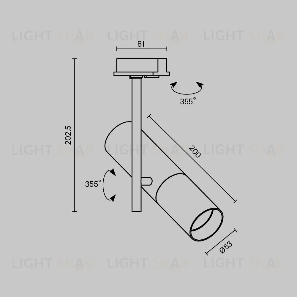 Трековый светильник Maytoni Elti TR005-1-GU10-BG TR005-1-GU10-BG