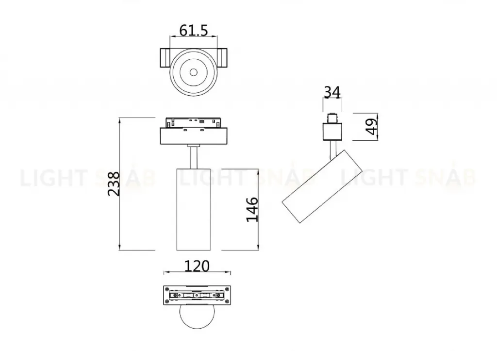 Трековый светильник Maytoni Focus LED  TR019-2-15W4K-W TR019-2-15W4K-W