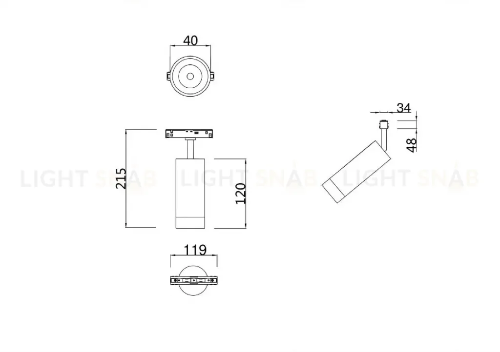 Трековый светильник Maytoni Focus LED  TR019-2-7W4K-W TR019-2-7W4K-W