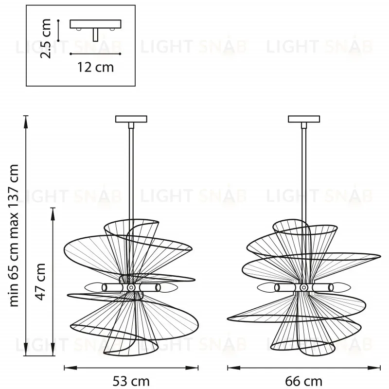Люстра на штанге Lightstar Zeta 728163 728163