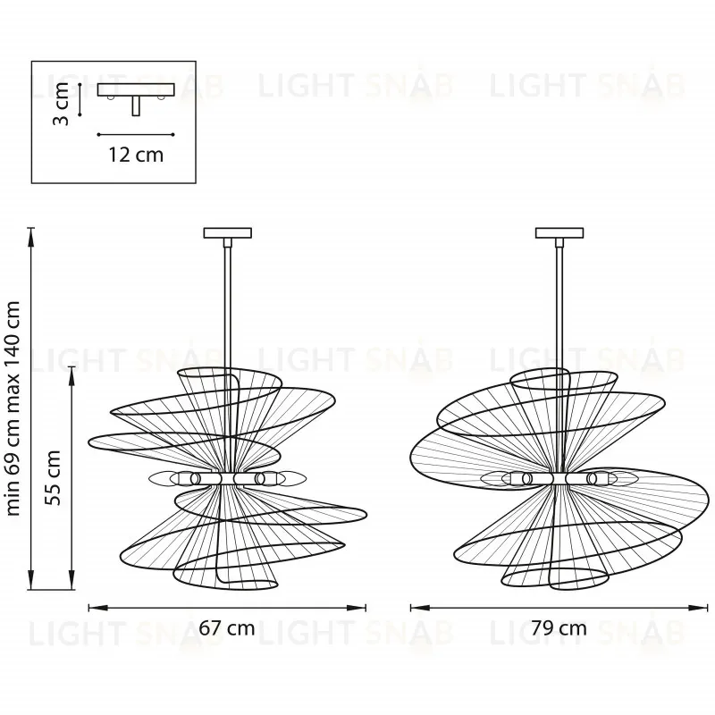 Люстра на штанге Lightstar Zeta 728183 728183