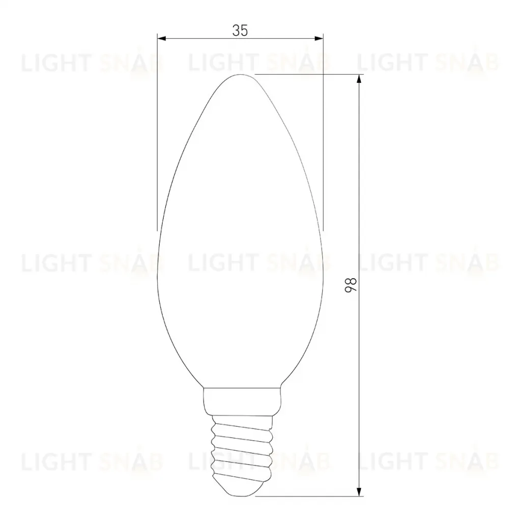 Лампа светодиодная филаментная Elektrostandard BLE1426 E14 9W 4200K прозрачная 4690389151255 4690389151255