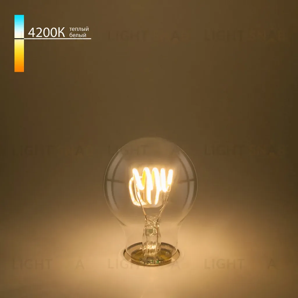 Лампа светодиодная филаментная Elektrostandard E27 6W 4200K прозрачная 4690389041532 4690389041532