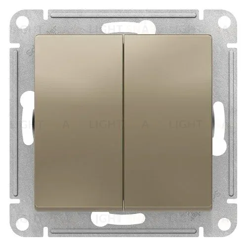 Выключатель двухклавишный проходной Schneider Electric Atlas Design ATN000565 ATN000565