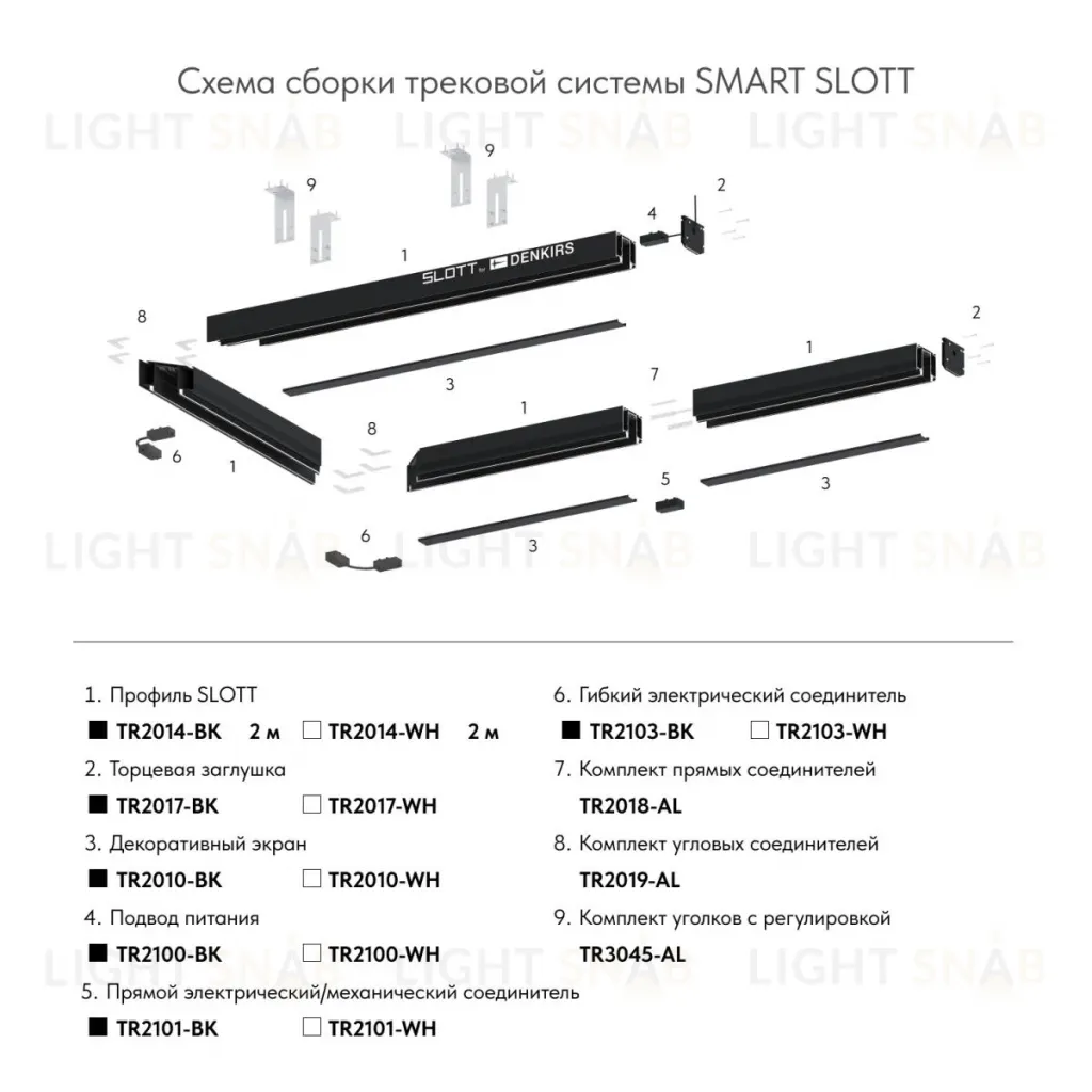 Подвод питания Denkirs Smart TR2100-BK TR2100-BK