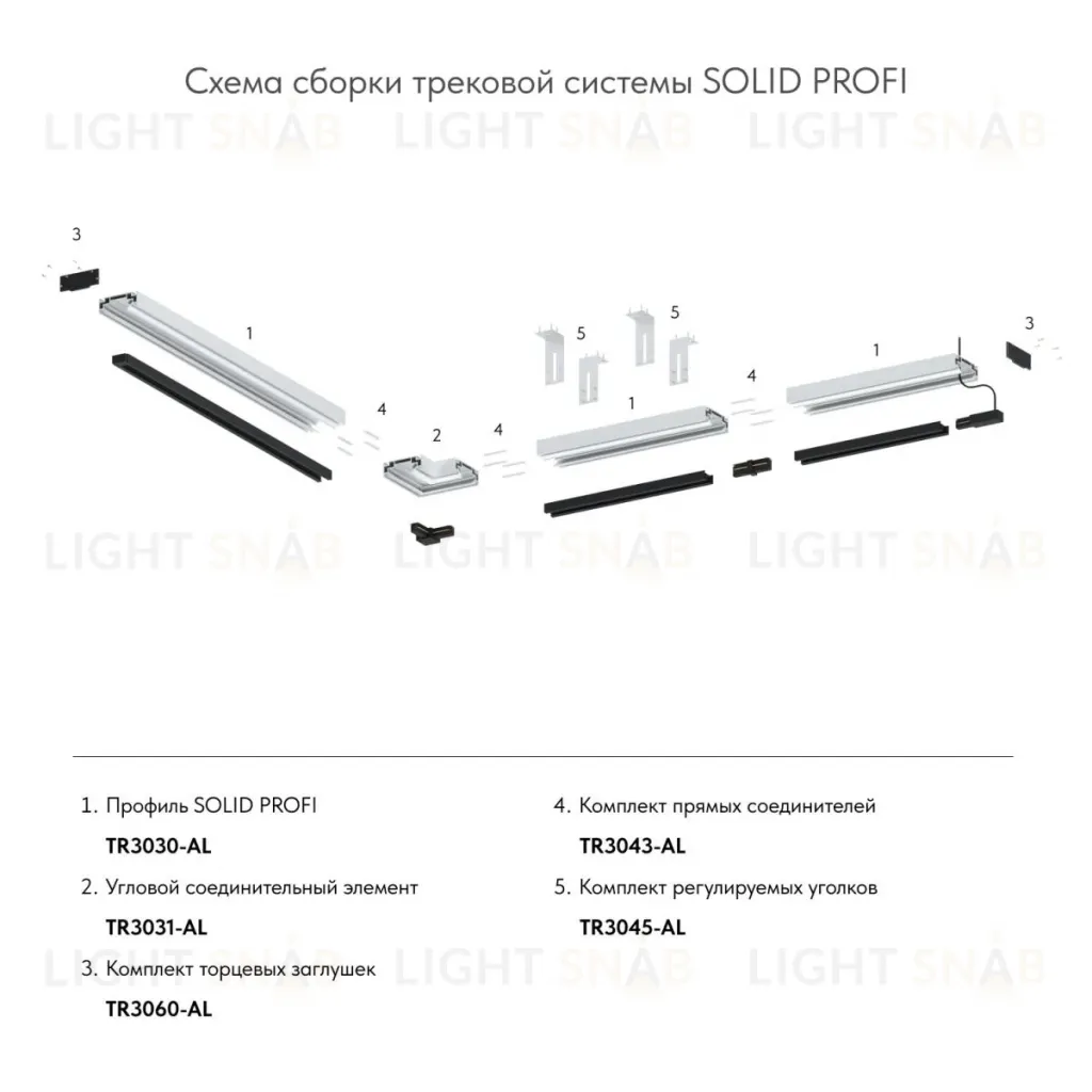 Соединитель профиля Denkirs Smart TR3043-AL TR3043-AL