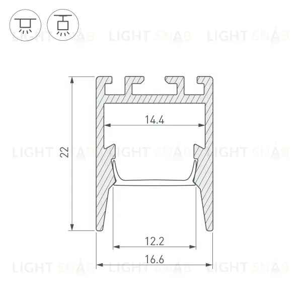 Профиль Arlight PDS-ZM 032855 032855