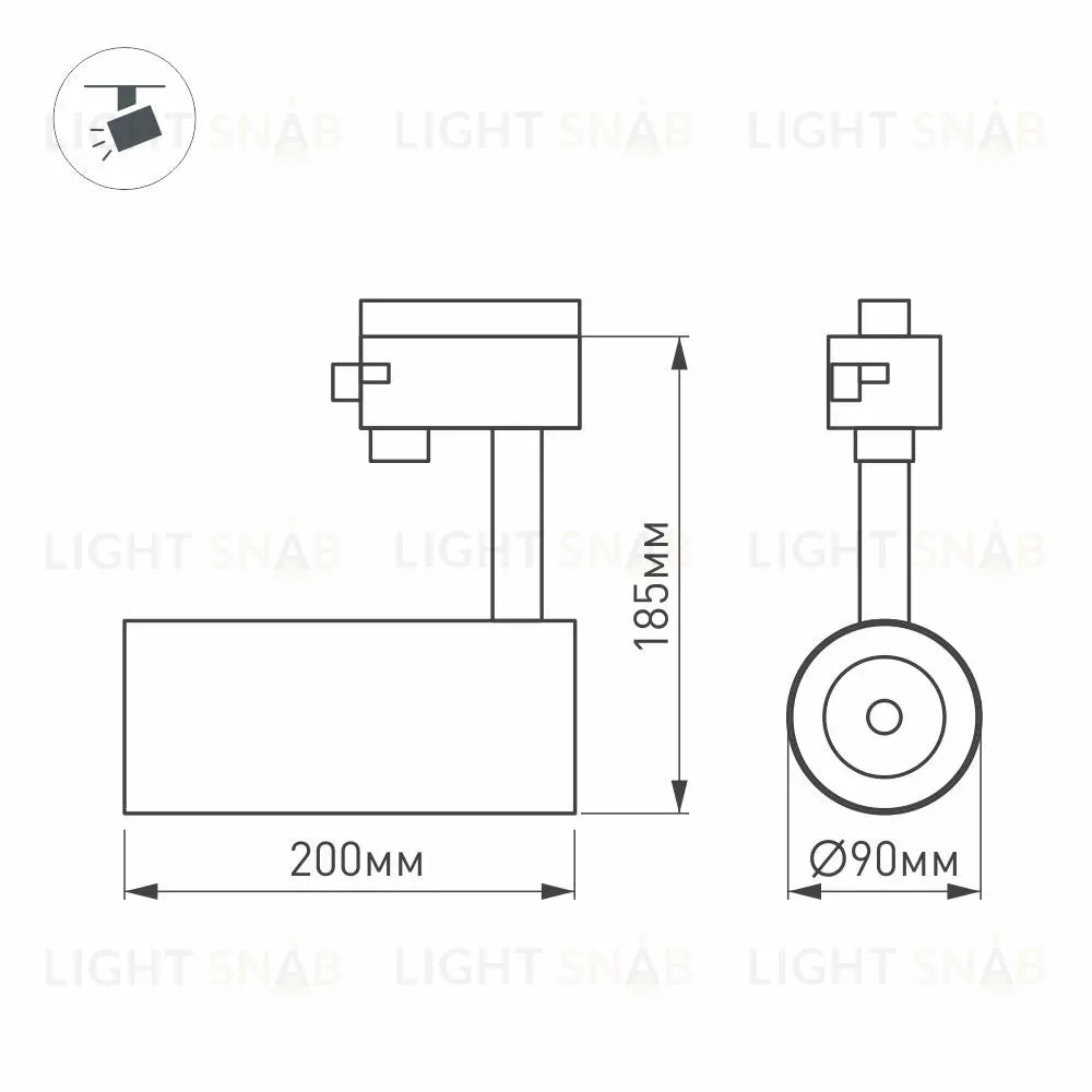 Трековый светильник Arlight LGD-4TR black 024630(1) 024630(1)