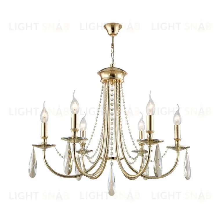 Подвесная люстра Crystal Lux Victoria SP6 Gold/Amber Victoria SP6 Gold/Amber