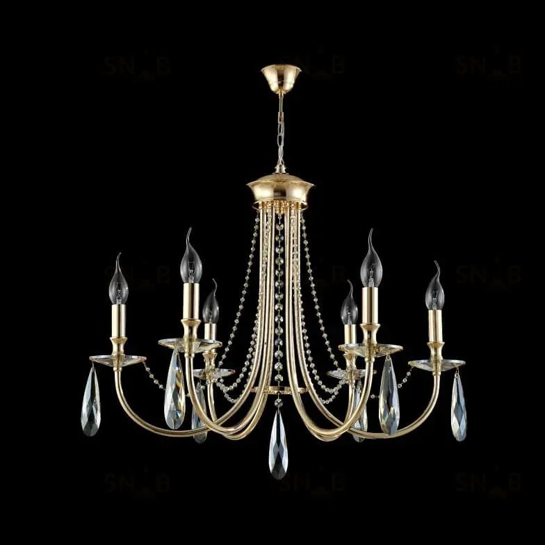 Подвесная люстра Crystal Lux Victoria SP6 Gold/Amber Victoria SP6 Gold/Amber