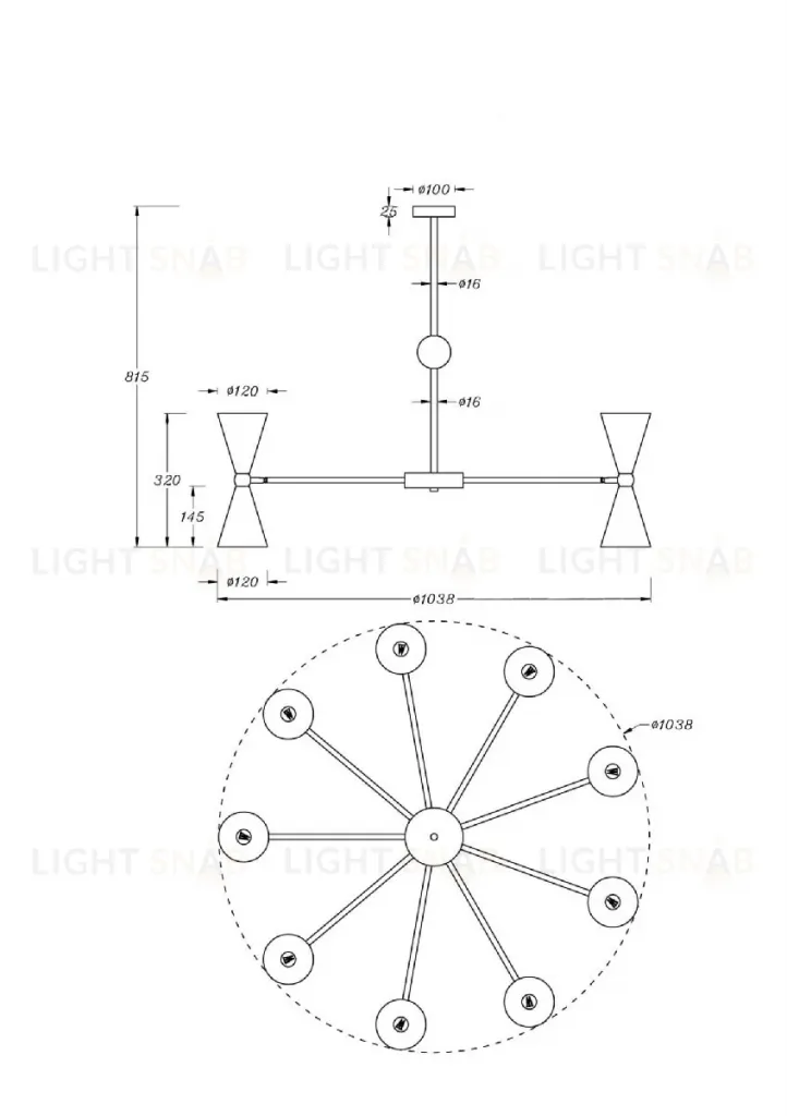Подвесная люстра Maytoni Vesper MOD108PL-18WG MOD108PL-18WG
