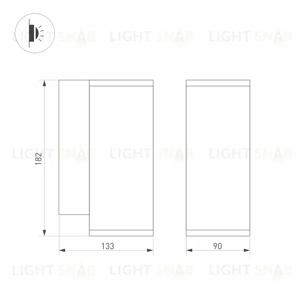 Уличный настенный светодиодный светильник Arlight LGD-Forma-Wall-R90-12W Day4000 032575 032575