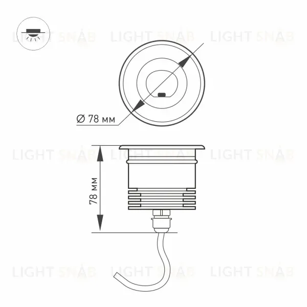 Ландшафтный светодиодный светильник Arlight LTD-Ground-Tilt-R80-9W Day4000 032213 032213