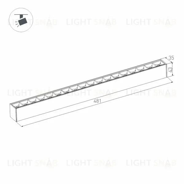 Трековый светодиодный светильник Arlight Mag-Laser-45-L480-27W Warm3000 032648 032648