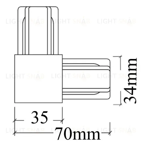 Коннектор L-образный Crystal Lux CLT 0.211 07 BL CLT 0.211 07 BL