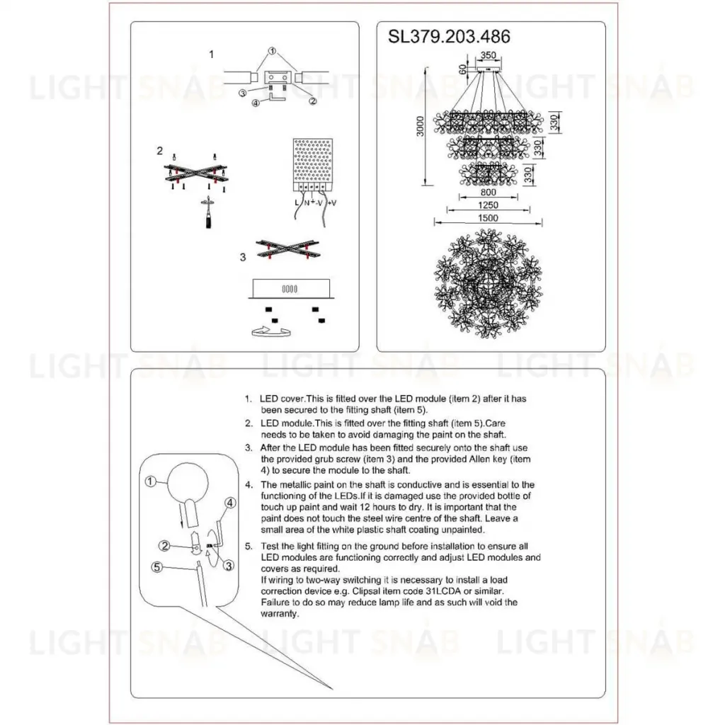 Подвесная светодиодная люстра ST Luce Rafina SL379.203.486 SL379.203.486
