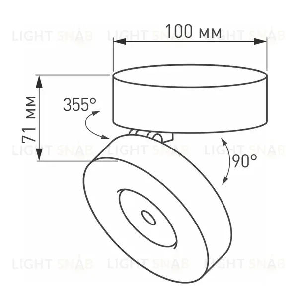 Светодиодный спот Arlight SP-Mona-Surface-R100-12W Warm3000 025443(1) 025443(1)