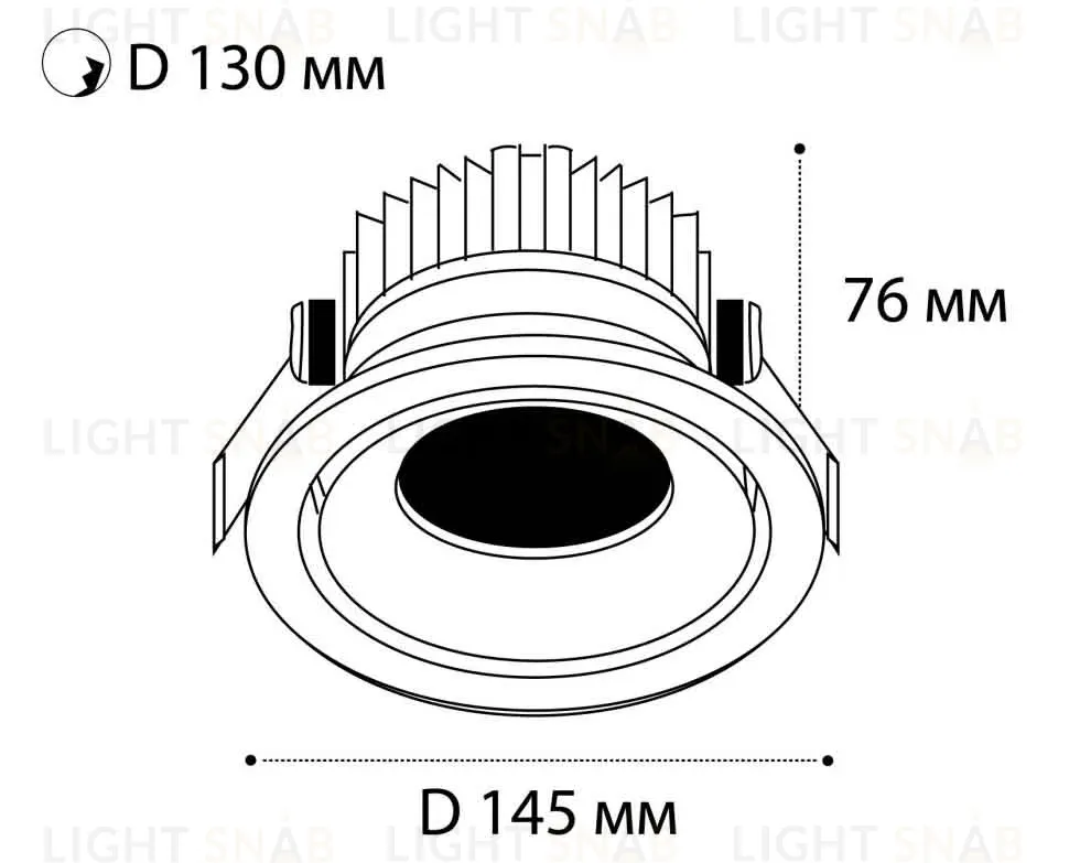 Встраиваемый светодиодный светильник Italline IT06-6018 white 3000K IT06-6018 white 3000K
