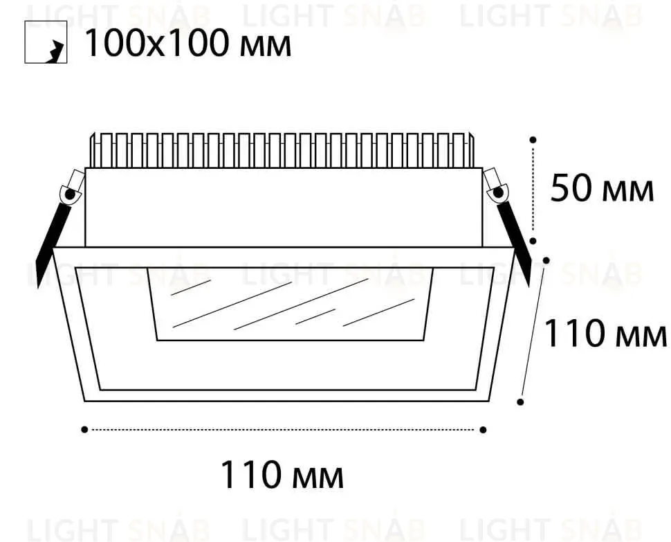 Встраиваемый светодиодный светильник Italline IT06-6019 white 3000K IT06-6019 white 3000K