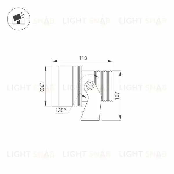 Уличный светодиодный светильник Arlight KT-Ray-Color-R61-12W RGB-Warm3000 032559 032559