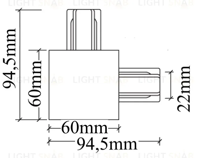Коннектор L-образный Crystal Lux CLT 0.2211 03 BL CLT 0.2211 03 BL