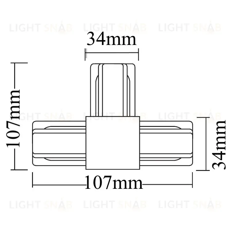 Коннектор T-образный Crystal Lux CLT 0.211 08 WH CLT 0.211 08 WH